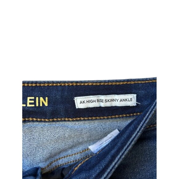 Anne Klein High Rise Skinny Ankle Jeans Size 8 Blue Denim - Picture 4 of 6